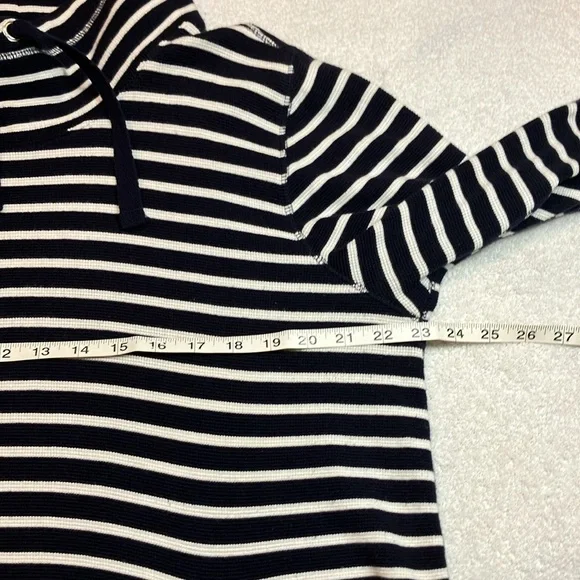J Crew Factory striped funnel neck top - Picture 7 of 8